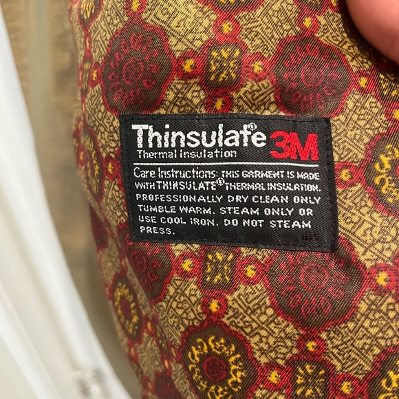 London Fog Vintage Golden Tan Thinsulate Quilted Lined Trench Coat Sz. 10‎ - Picture 8 of 10